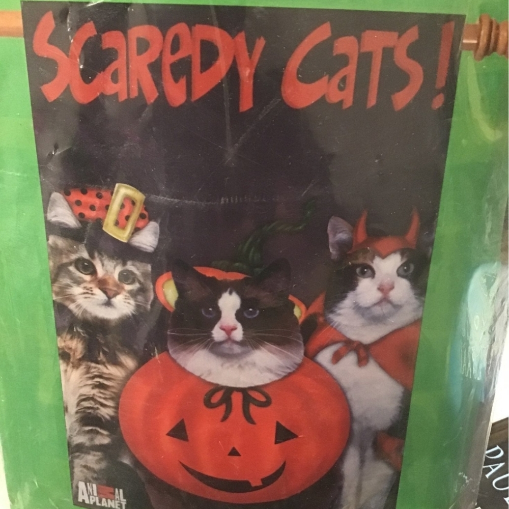 Halloween cats garden flag